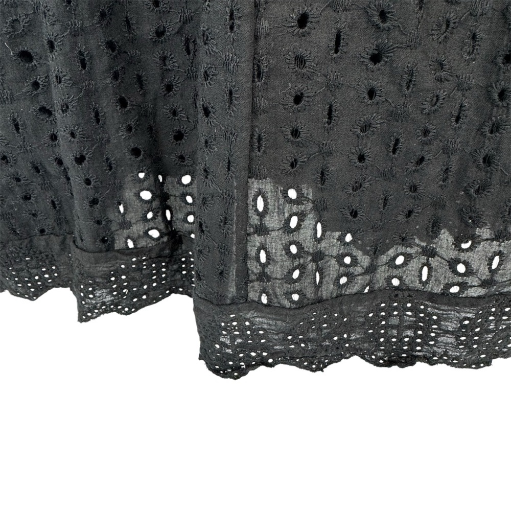 New black eyelet v-neck dress romper with shorts underneath size Small - Picture 11 of 16